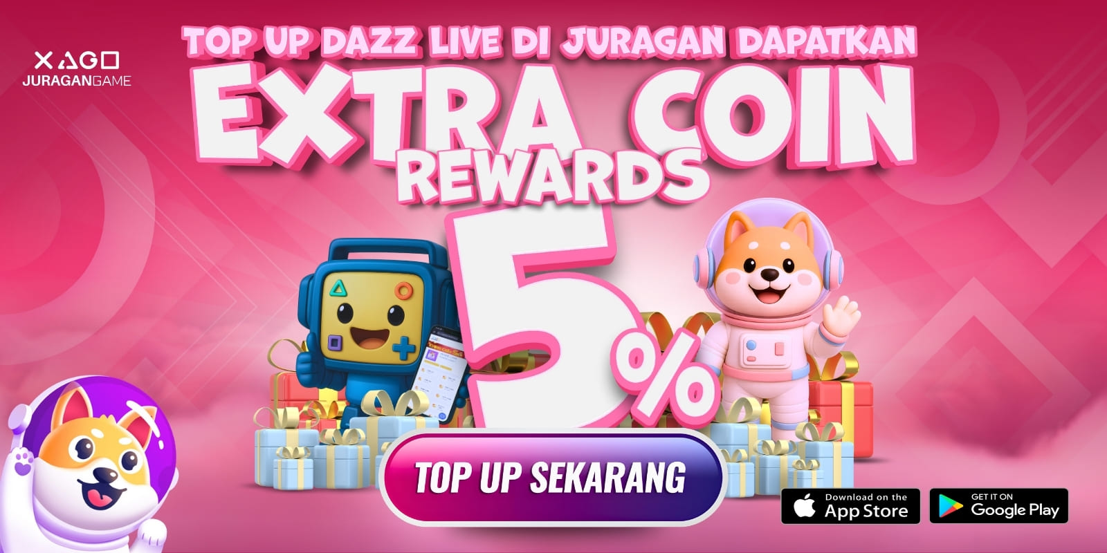 Topup Dazz Ekstra 5%